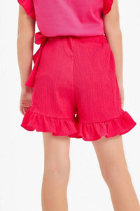 Good Girl - Ribbon Tie Ruffled Skort