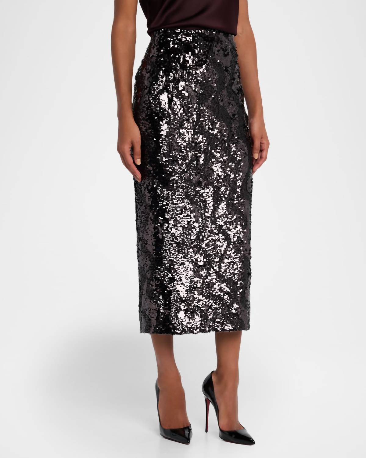 Veronica Beard - Koa Sequined Midi Skirt