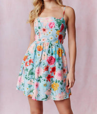 Peach Love - Blossom Back Bow Dress