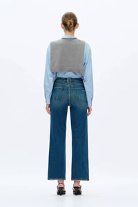 Bayeas - High Rise Straight Leg Jeans