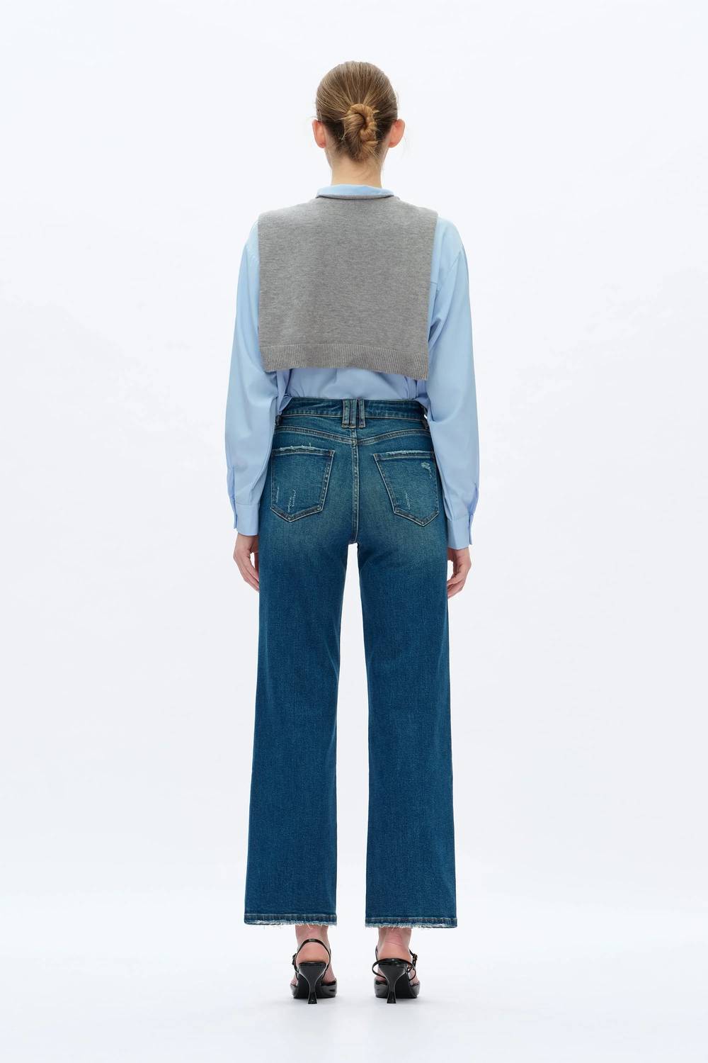 Bayeas - High Rise Straight Leg Jeans