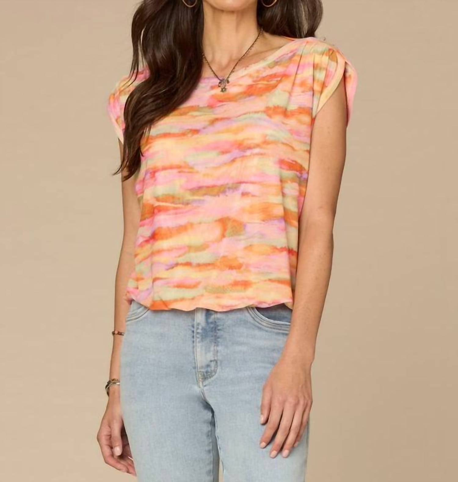 Democracy - Multi Extended Shoulder Boat Neck Top