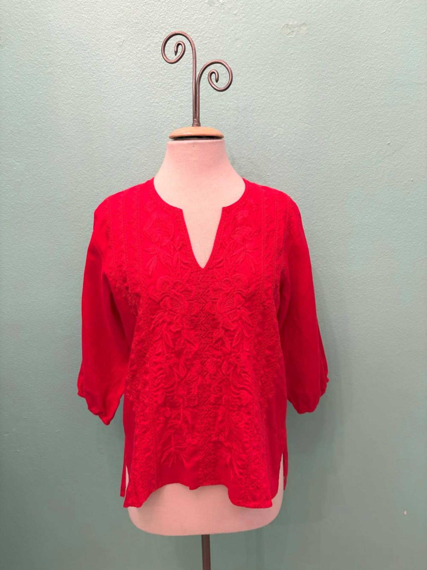 Johnny Was - Camille Split Neck Linen Blouse-ski Patrol