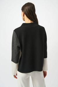 Joseph Ribkoff - Color-blocked High Neck Pullover