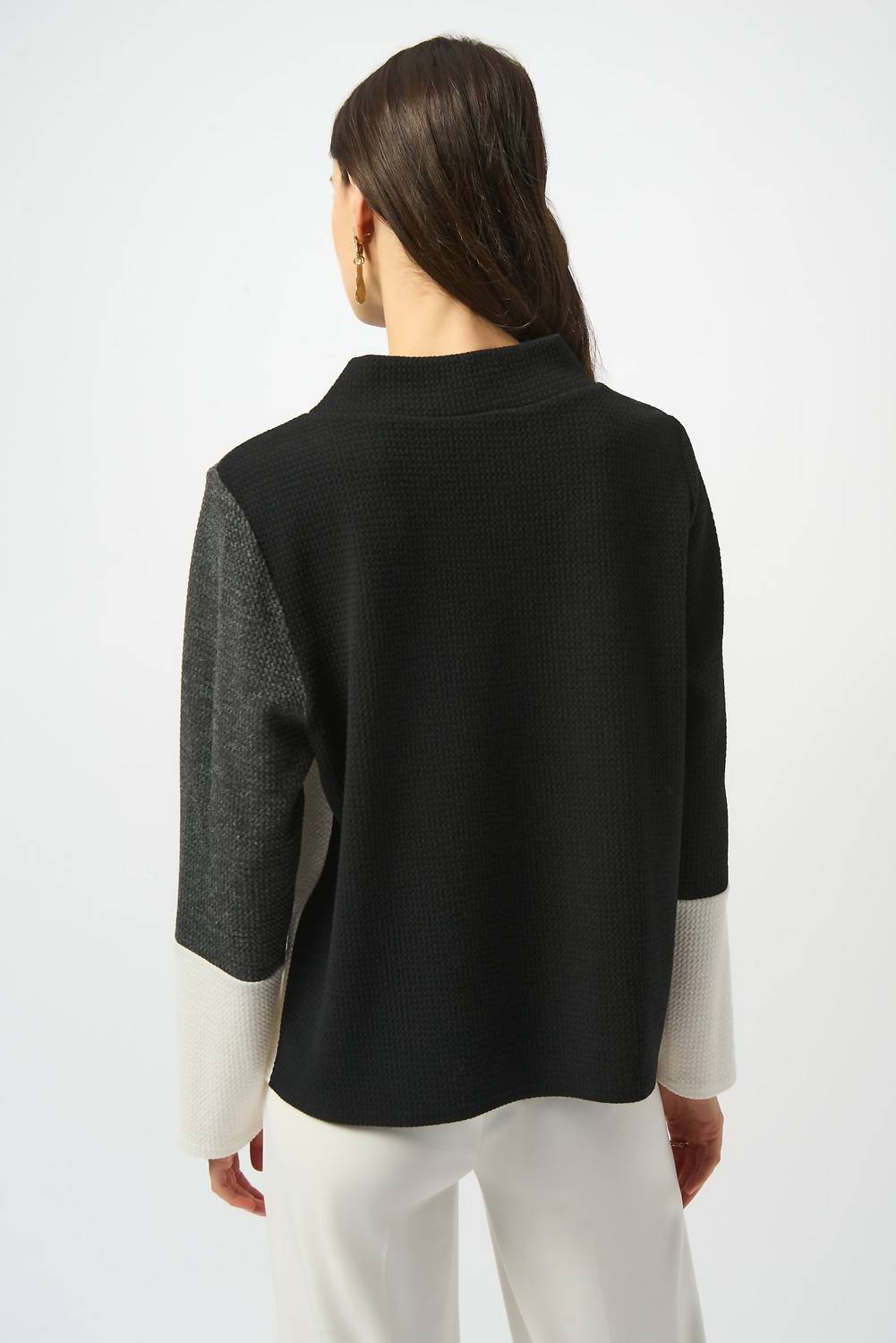 Joseph Ribkoff - Color-blocked High Neck Pullover