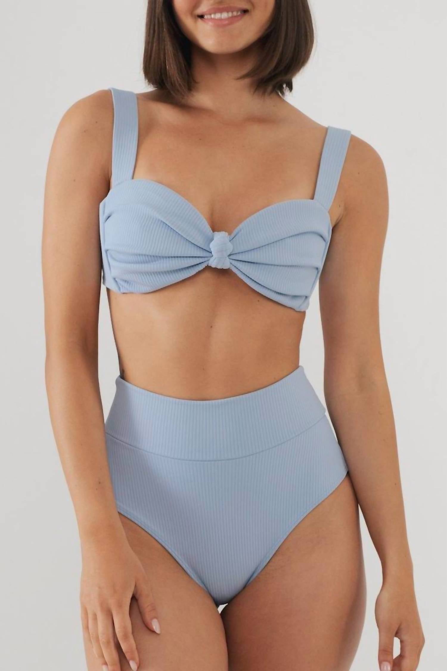 Montce - Women's Added Coverage High Rise Bikini Bottom