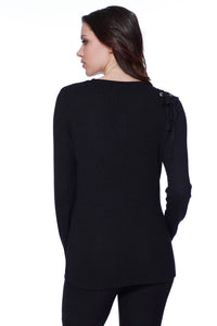 Sasha Tie Up Shoulder Pullover