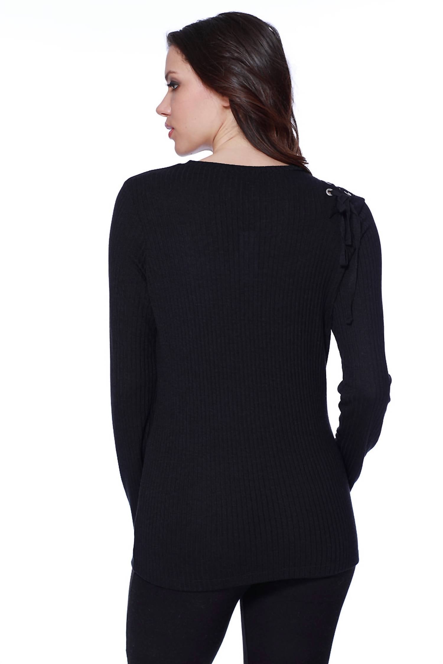 Sasha Tie Up Shoulder Pullover
