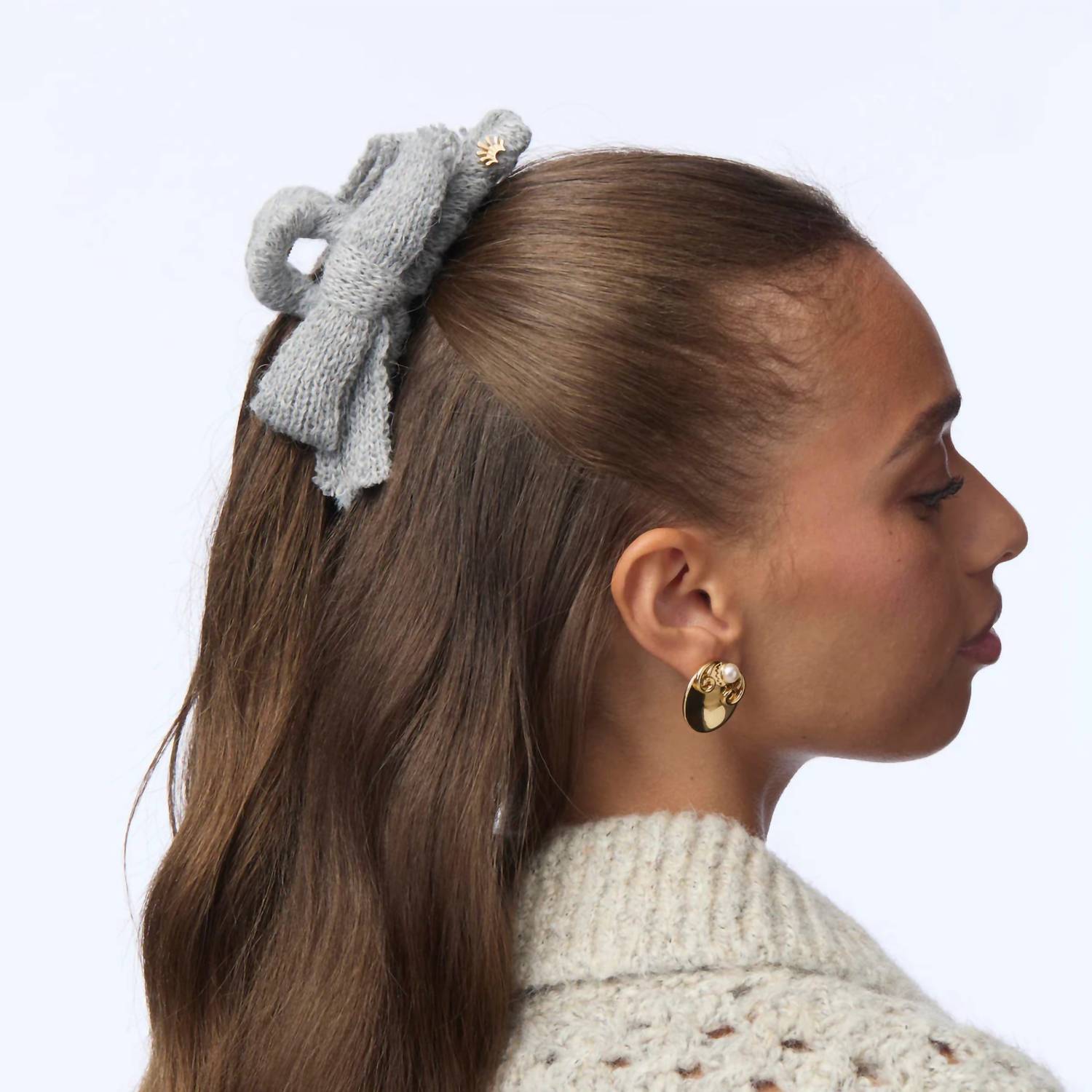 Lele Sadoughi - Cable Knit Bow Claw Clip