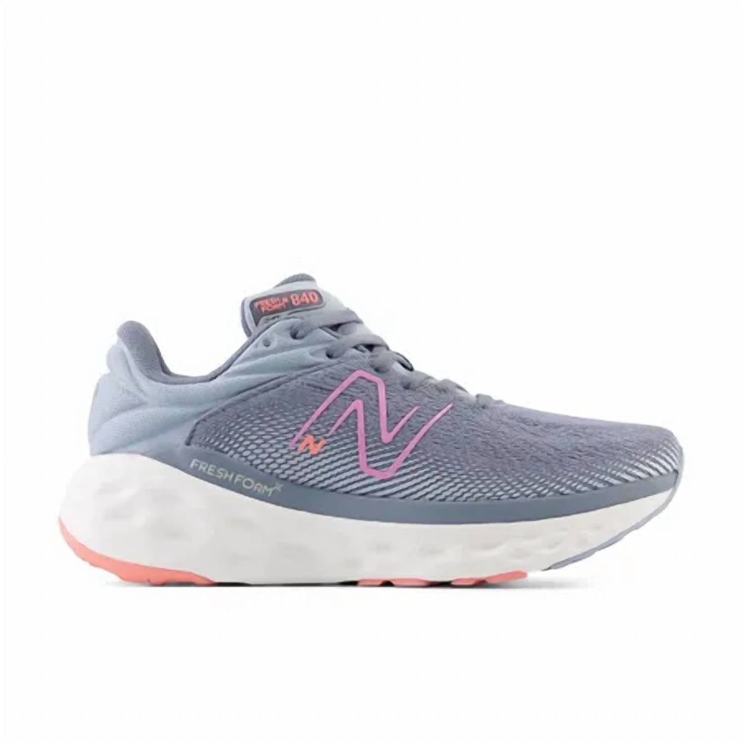 New Balance Women's Fresh Foam X 840v1 Shoes in arctic grey raspberry 1 - women's sneaker
