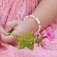 Cherished Moments - Little Girls Carlee Pearl And Crystal Bracelet