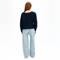 Sablyn - Gia Slouchy Cable Knit Crewneck Sweater