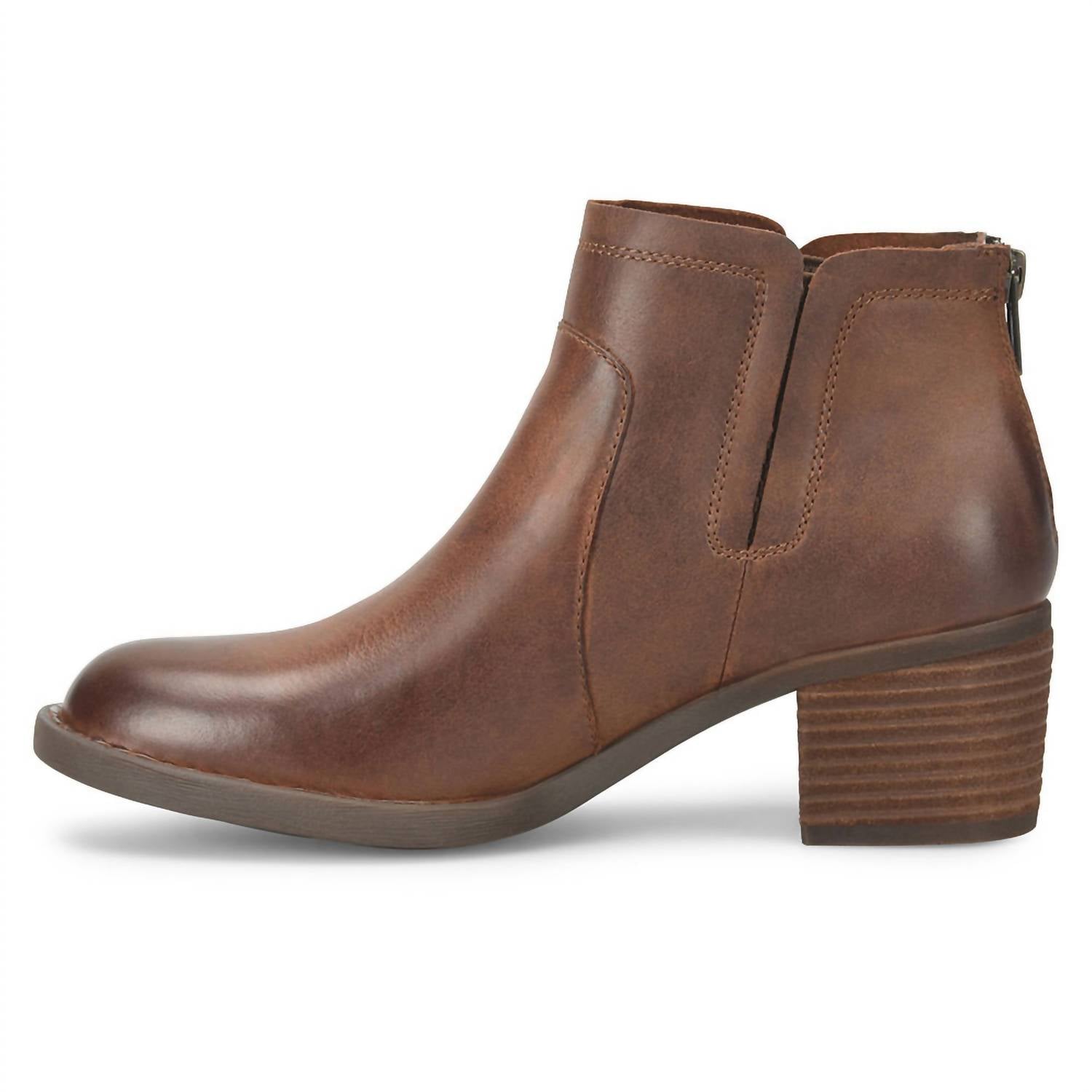 Born Women's Reece Booties in brown - women's shoe - alternate view
