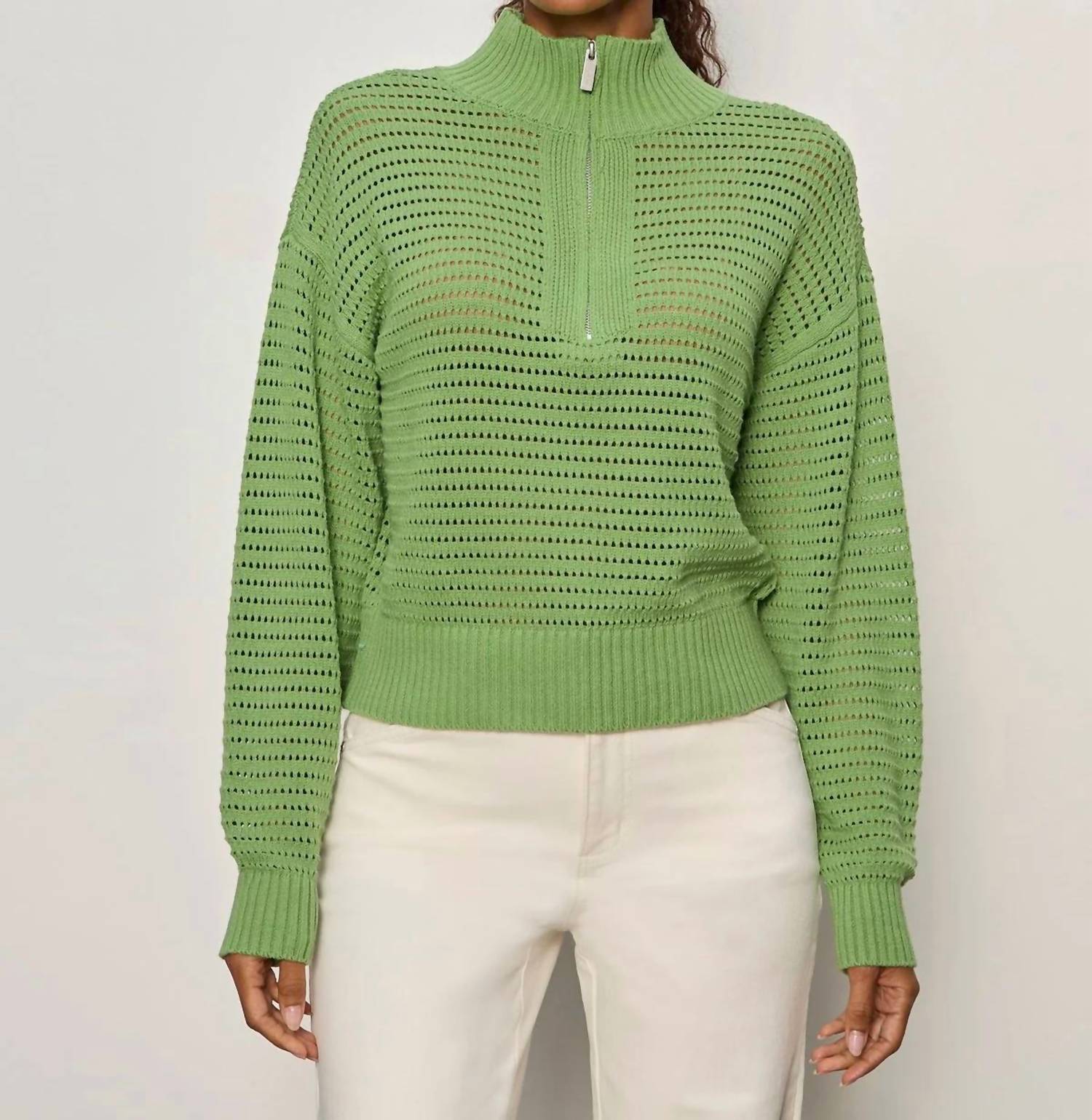 Sanctuary - Open Knit 1/2 Zip Sweater