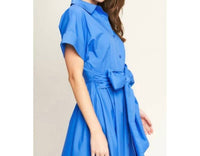 Flying Tomato - Cotton Poplin Shirt Dress