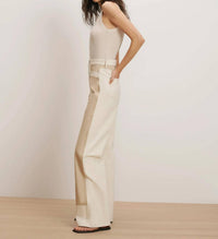 Veronica Beard - Taylor Color Block Wide Leg Jean
