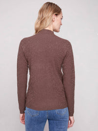 Charlie B - Mock Neck Textured Sweater