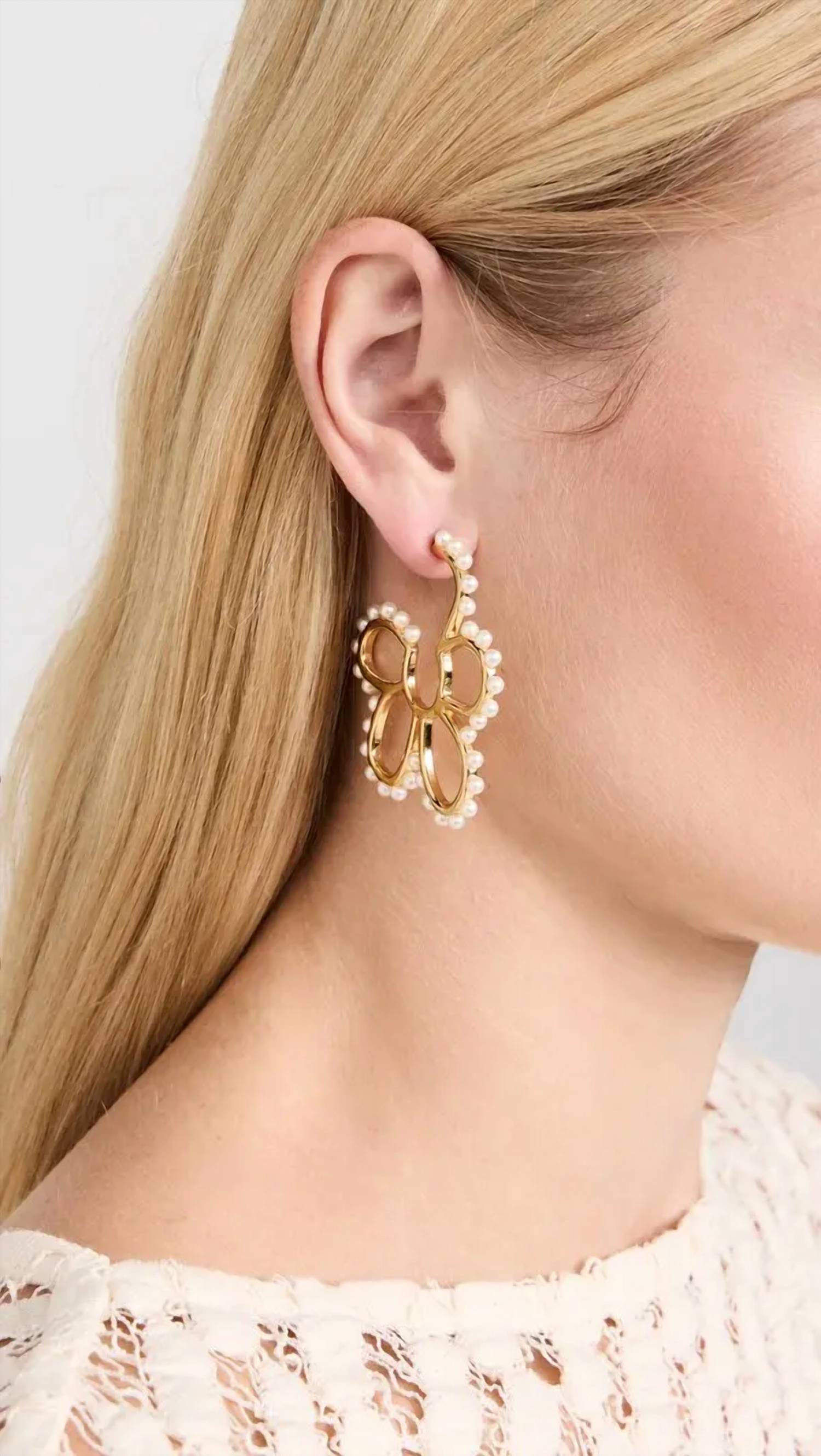 Lele Sadoughi - Women's Daisy Hoop Earrings
