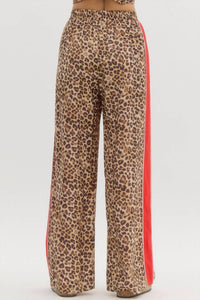 Entro - Scarlet Leopard Wide Leg Pants