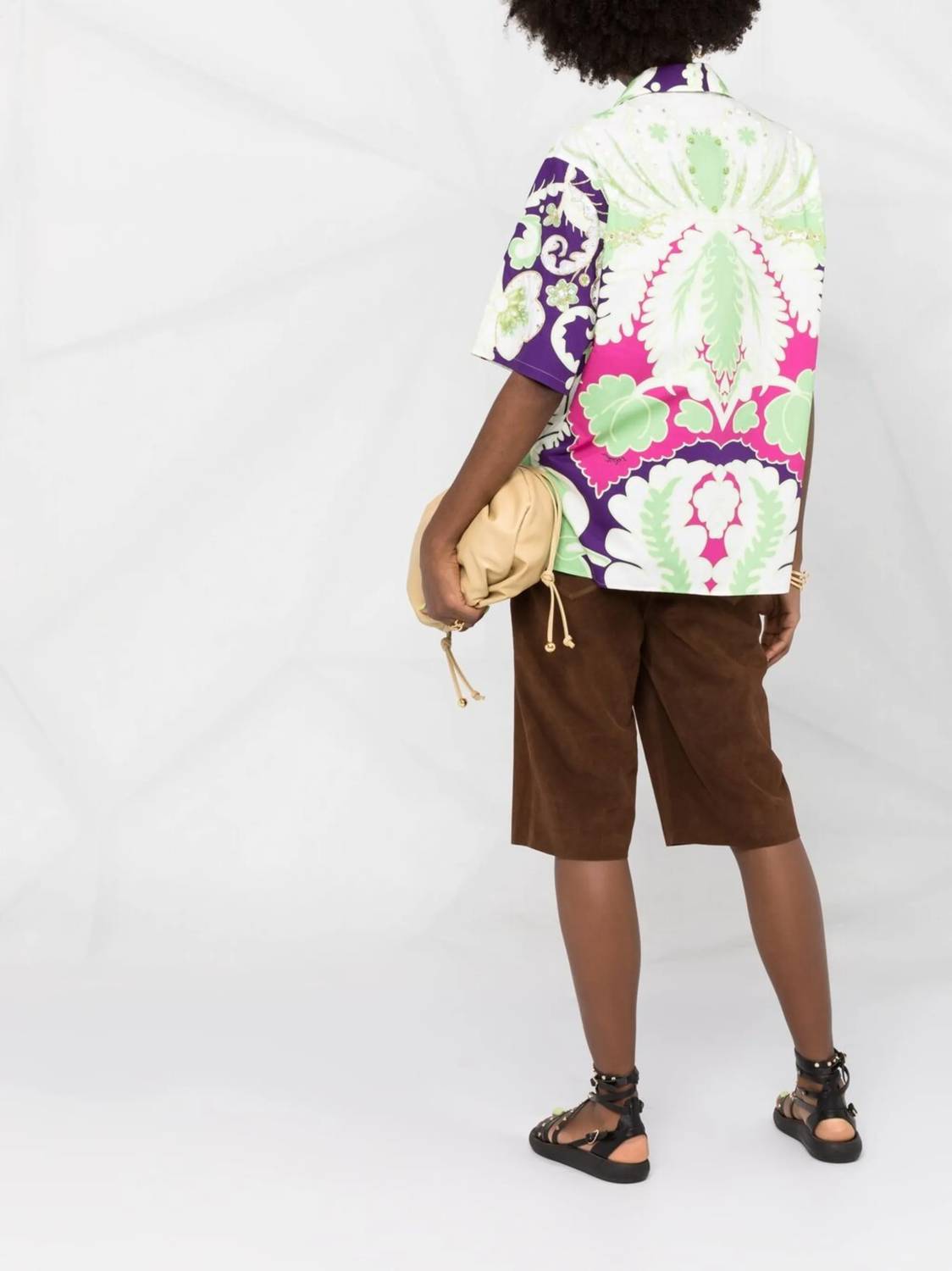 Valentino - Embellished Floral Print Shirt