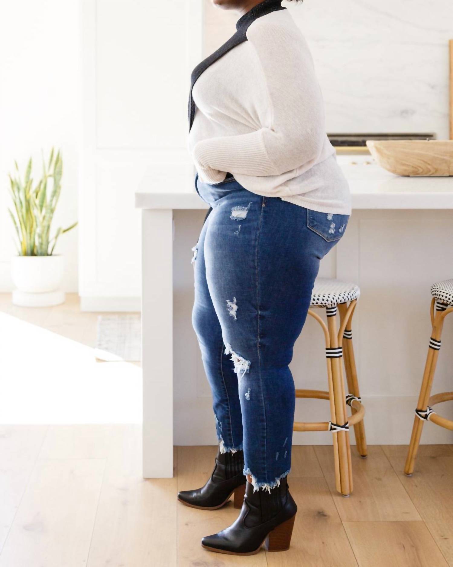 143 Story - Can't Touch This Sparkle Color Blocked Sweater
