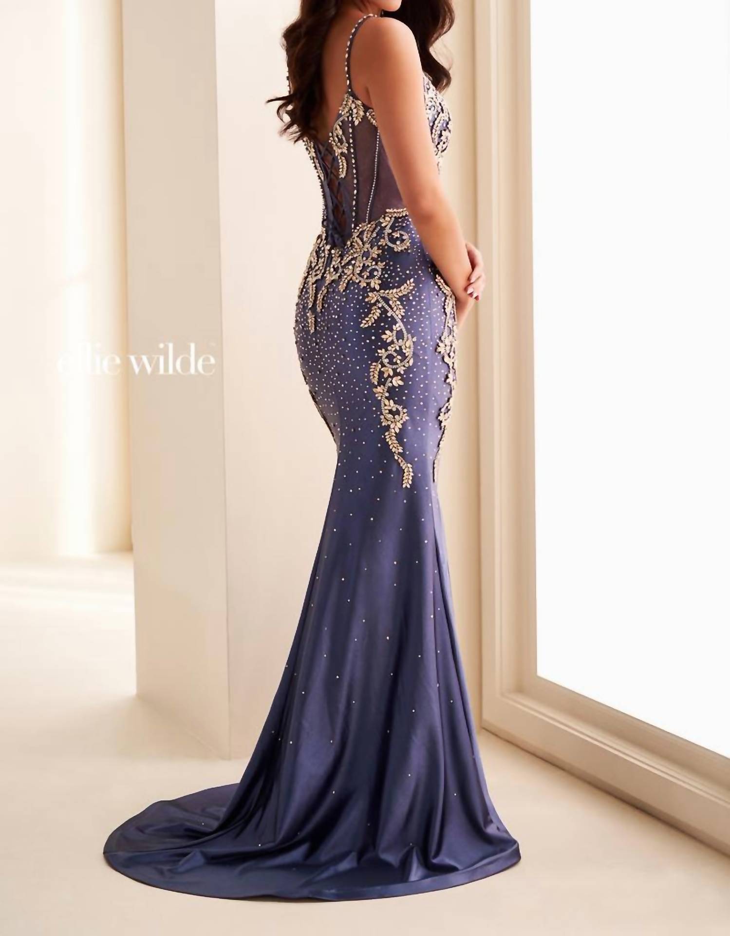 Ellie Wilde - Long Mermaid Prom Gown