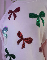 Mary Square - Sequin Bows Sweatshirt