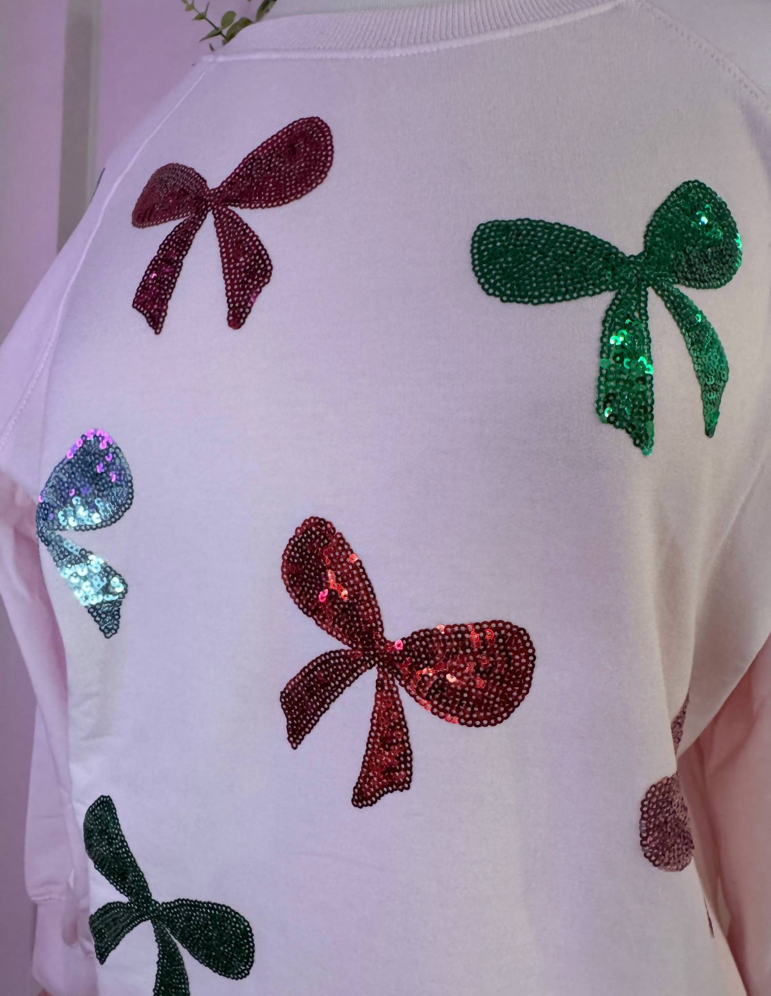 Mary Square - Sequin Bows Sweatshirt