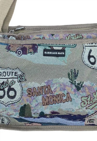 Route 66 - Women's Canvas Crossbody Bag