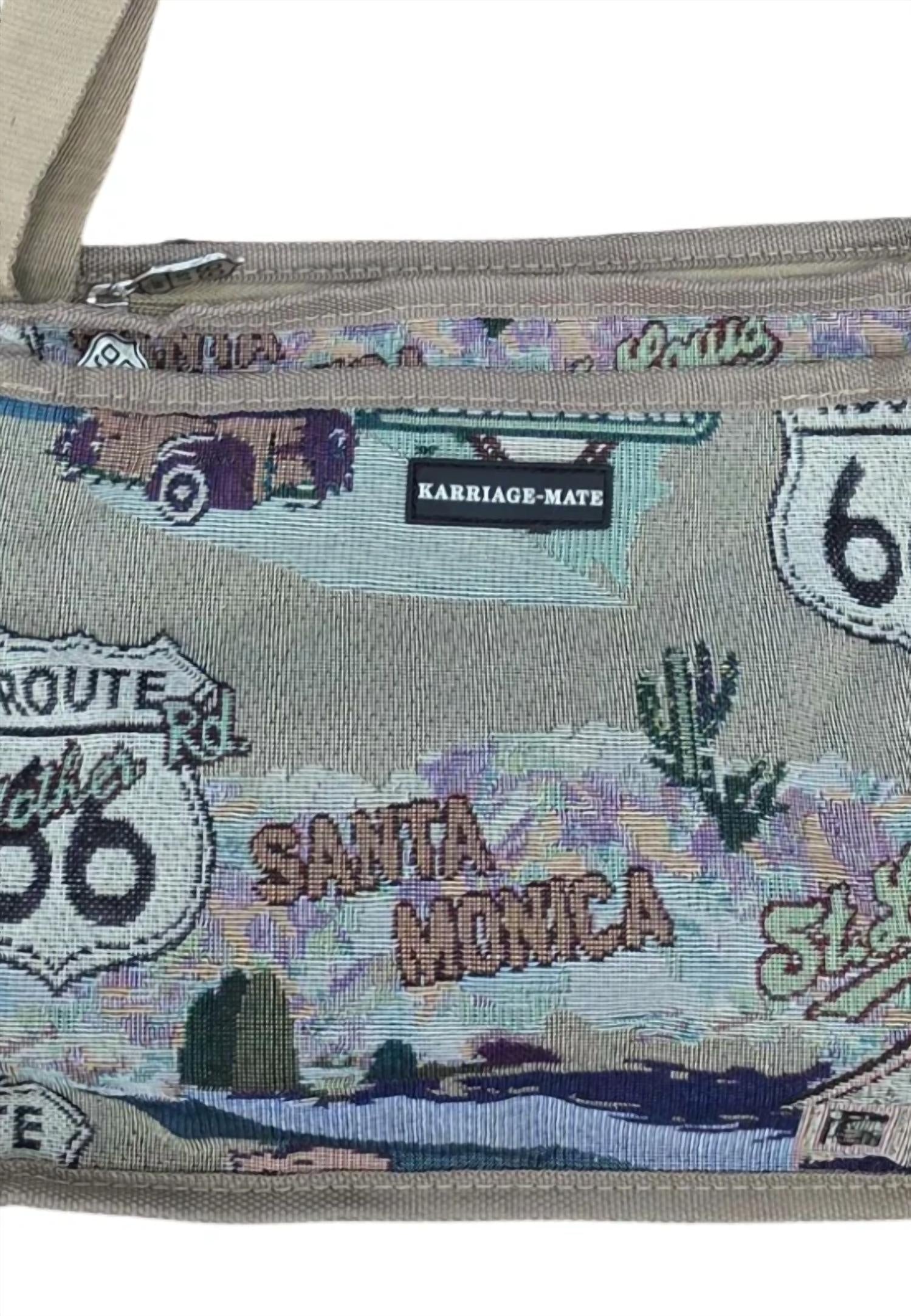 Route 66 - Women's Canvas Crossbody Bag