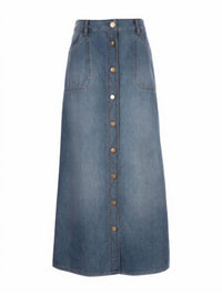 Kut From The Kloth - Liora Button Front Long Denim Skirt