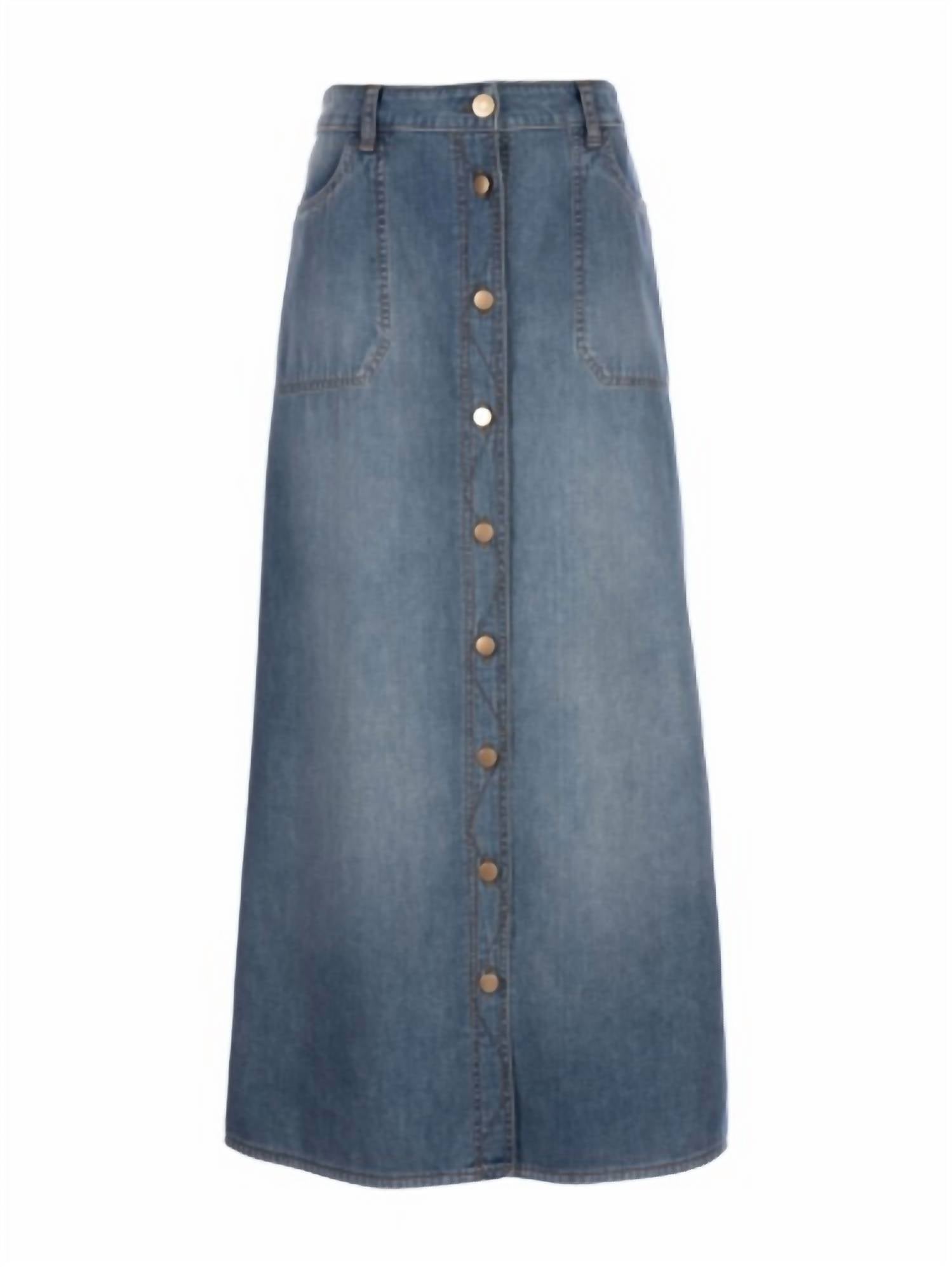 Kut From The Kloth - Liora Button Front Long Denim Skirt