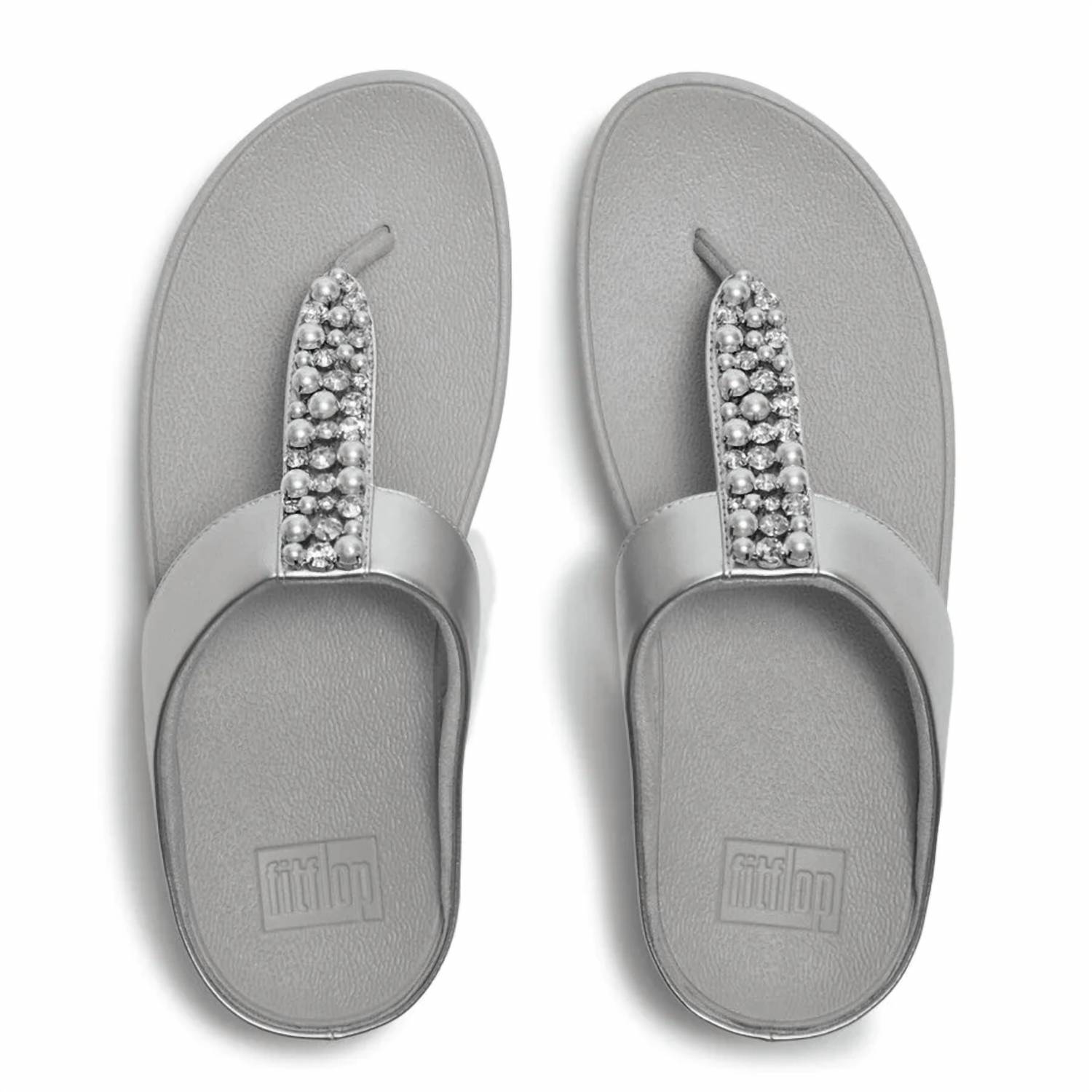 Fitflop - Women's Fino Pearls & Crystal Toe Post Sandal