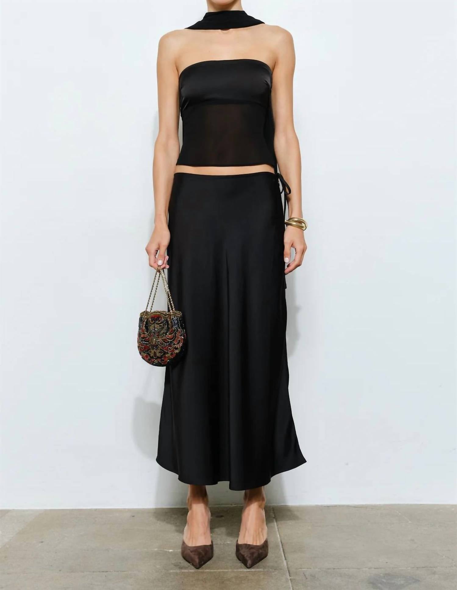 Loucia - Calliope Strapless Scarf Top