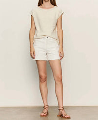 Sanctuary - High Rise Embroidered Jean Shorts