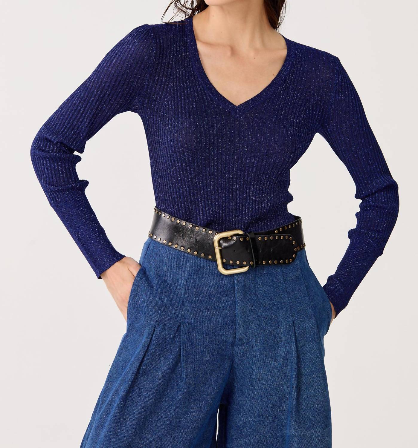 Lanhtropy - St. Moritz Lurex Knitted Top