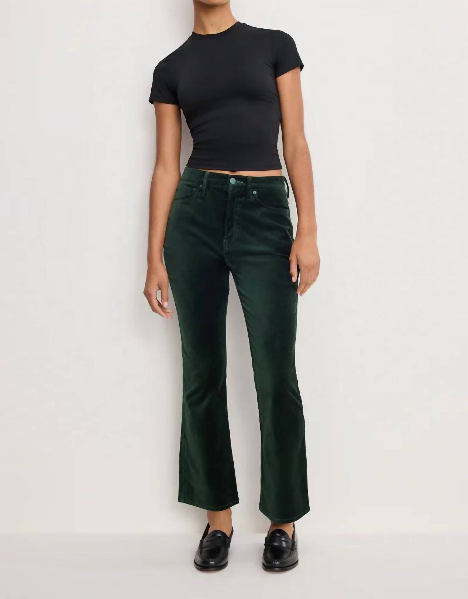 Good American - Velvet good high rise kick flare pants