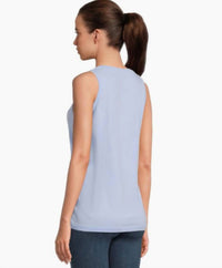 Madewell Whisper V Neck Tank in peri blue - women's tank top - alternate view