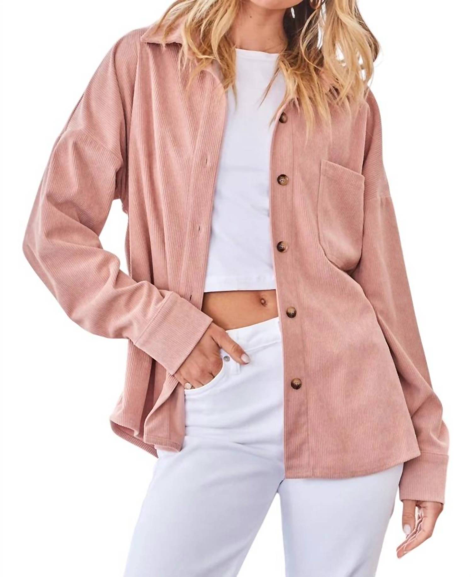 Andree By Unit - We Go Together Corduroy Button Down Shirt