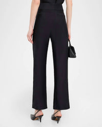 Brandon Maxwell Phoenix Low Rise Trouser in black - women's pants - detail view