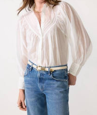 THE SHIRT Shiv Ruffled Shirt in white 1 - women's long sleeve top
