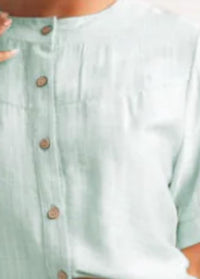 Papillon - Short Sleeve Button Front Top