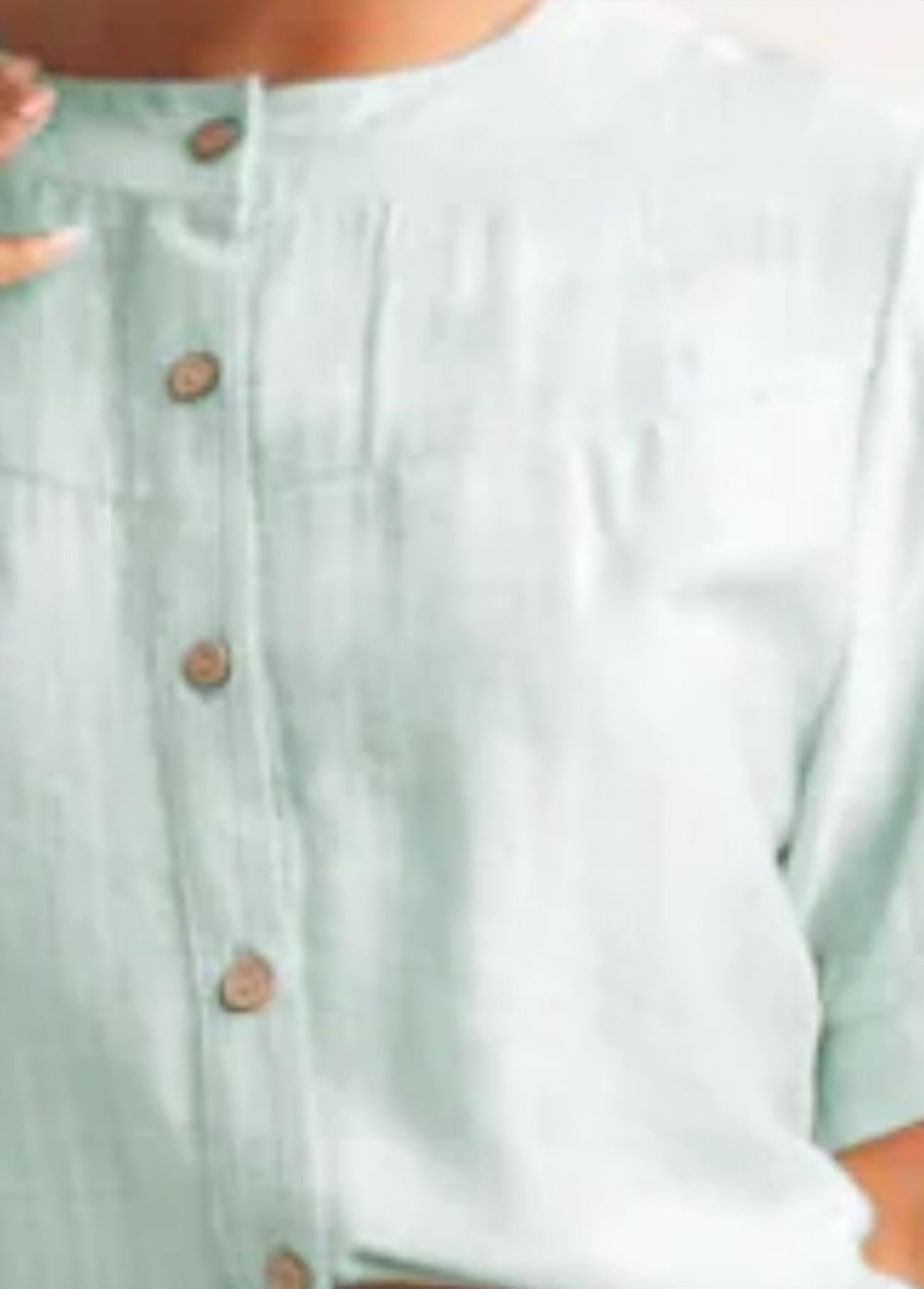 Papillon - Short Sleeve Button Front Top