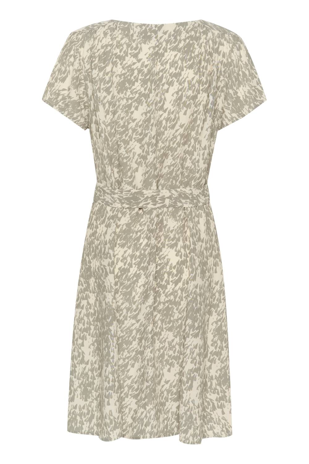 Soaked In Luxury - Sylvia V-neck Short Sleeve Belt Mini Dress