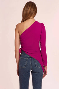 Maryclare One Shoulder Long Sleeve Top
