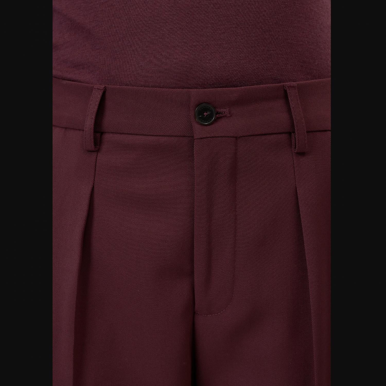 CLOSED Ruthy Relaxed Fit Trouser Pants in dark red - women's pants - alternate view