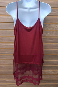 Bijorca - Women's Lace Bottom Tank