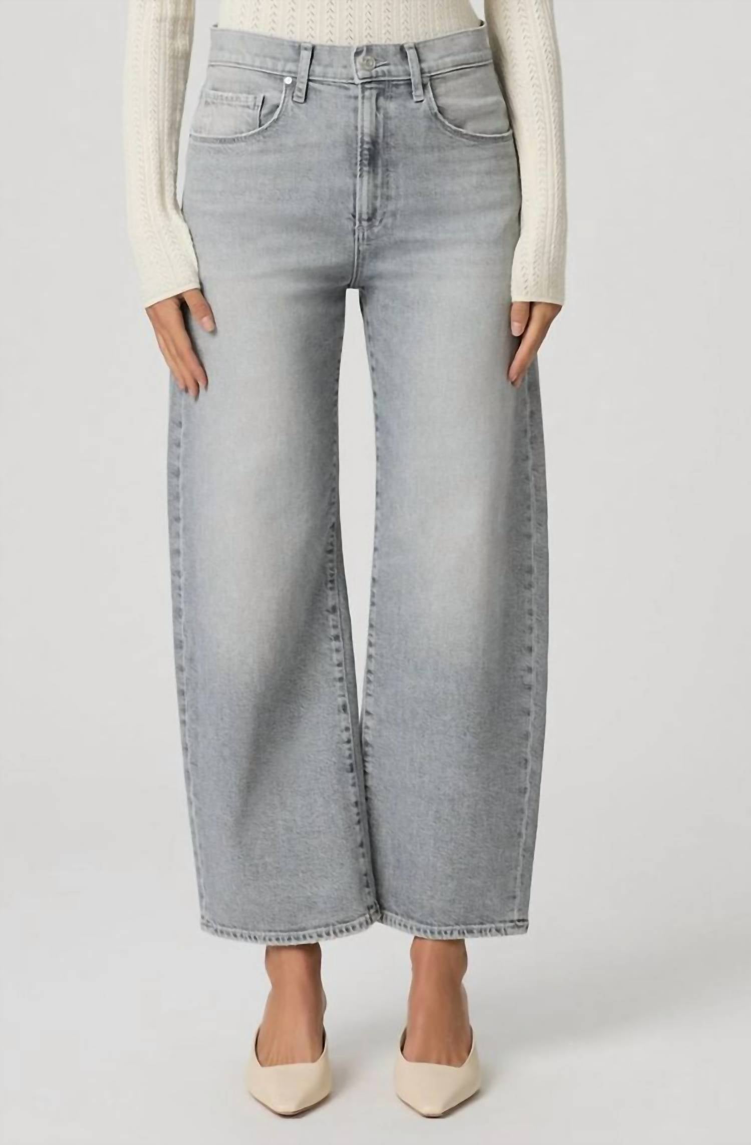 Paige - Arellia Ankle High Rise Barrel Jean