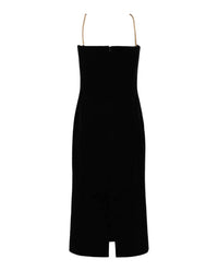 Salvatore Ferragamo - Women's Midi Tube Dress With Twisted Chain Straps