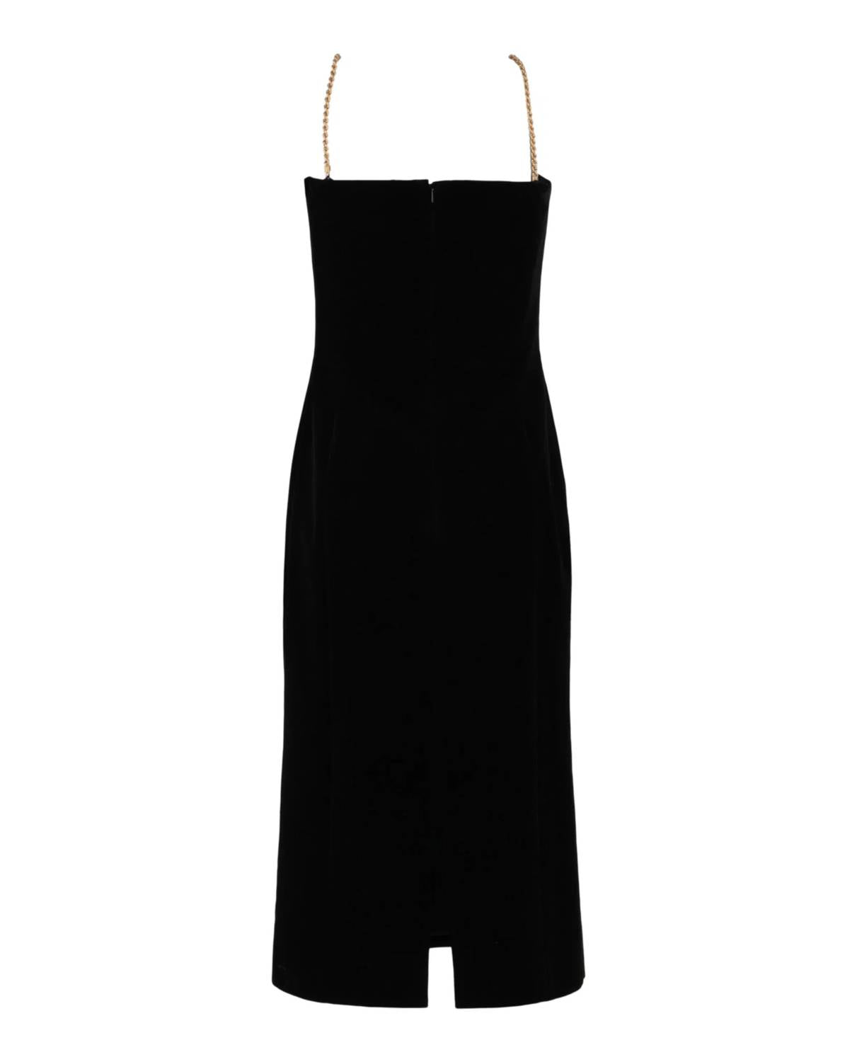Salvatore Ferragamo - Women's Midi Tube Dress With Twisted Chain Straps